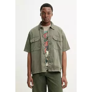 Dickies camasa barbati, culoarea verde, cu guler clasic, relaxed, DK0A4Z7QMGR1 imagine