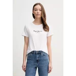 Pepe Jeans tricou din bumbac MACY femei, culoarea alb, PL506012 imagine