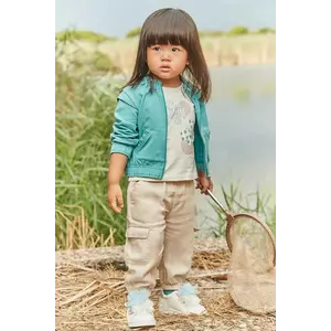 Mayoral pantaloni copii cargo culoarea bej, neted, 1571 imagine