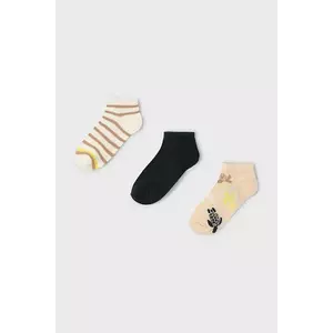 Mayoral sosete copii 3-pack culoarea bej, 10908 imagine