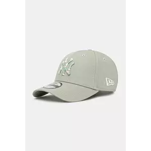 New Era șapcă de baseball din bumbac culoarea verde, neted, 60595186 imagine
