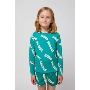 Bobo Choses longsleeve de baie pentru copii Wavy culoarea turcoaz, 125AC111 imagine
