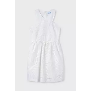 Mayoral rochie cu amestec de in pentru copii culoarea bej, mini, dreaptă, 6976 imagine