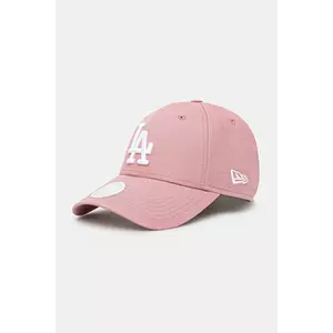 New Era șapcă de baseball din bumbac culoarea roz, neted, 60595170 imagine
