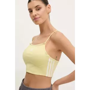 adidas Originals top 3-Stripes culoarea galben, JD5010 imagine