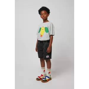 Bobo Choses pantaloni scurți din bumbac pentru copii Smiling culoarea negru, 125AC058 imagine