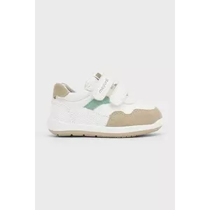 Mayoral sneakers din piele pentru bebeluși culoarea alb, 41652 imagine