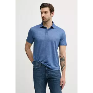 Paul&Shark polo din in barbati, culoarea violet, neted, 25411243 imagine