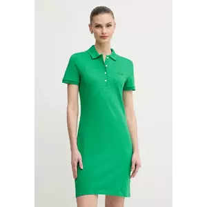 Lacoste rochie culoarea verde, mini, dreaptă imagine