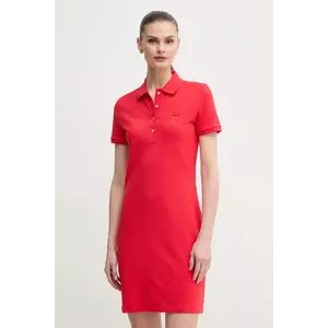 Lacoste rochie culoarea rosu, mini, dreaptă imagine