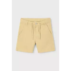 Mayoral pantaloni scurți din amestec de in pentru copii culoarea bej, 3226 imagine