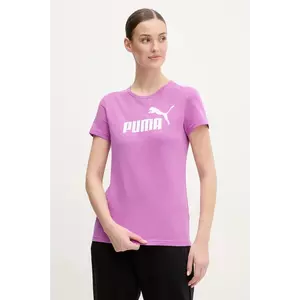 Puma tricou din bumbac femei, culoarea violet, 682371 imagine