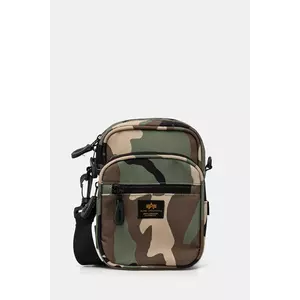 Alpha Industries borseta Label Messenger Bag S culoarea verde, 156941 imagine