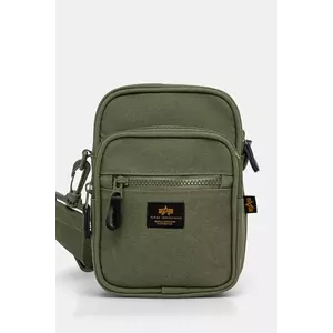 Alpha Industries borseta Label Messenger Bag S culoarea verde, 156941 imagine