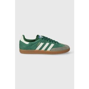 adidas Originals sneakers din piele întoarsă Samba OG culoarea verde ID2054 imagine