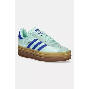 adidas Originals sneakers Gazelle Bold W femei, culoarea turcoaz, JI2702 imagine