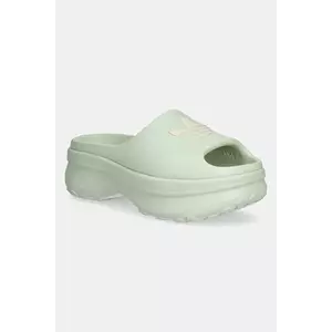 adidas Originals papuci Adifom Stan Slide W femei, culoarea verde, cu platformă, JH7467 imagine