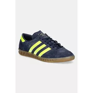 adidas Originals sneakers din piele Hamburg culoarea albastru marin, JS0678 imagine