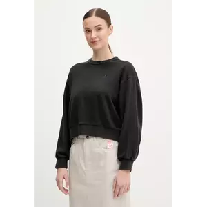 adidas Originals hanorac de bumbac Essential femei, culoarea negru, neted, JP2515 imagine