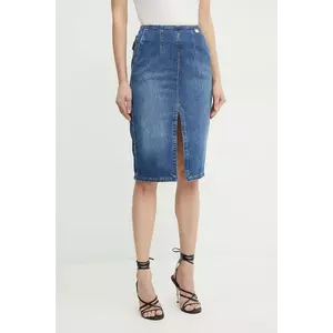 Elisabetta Franchi fusta jeans midi, drept, GJ35N51E2 imagine