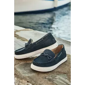 Mayoral mocasini din piele intoarsa culoarea albastru marin, 43670 imagine