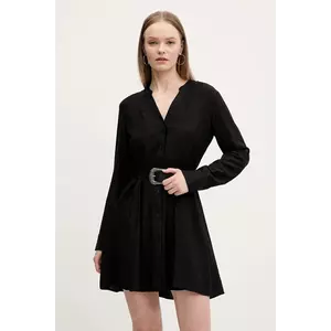 Desigual rochie PARIS culoarea negru, mini, dreaptă, 25SWVW32 imagine