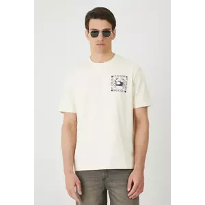 Medicine tricou din bumbac culoarea bej, cu imprimeu imagine