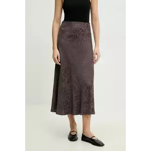 Answear Lab fustă culoarea maro, midi, evazati imagine