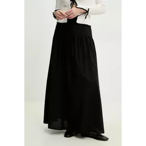 Answear Lab fustă din bumbac culoarea negru, maxi, evazati imagine