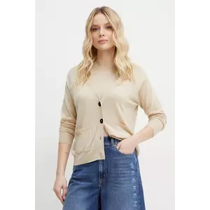 Weekend Max Mara cardigan din lana femei, culoarea bej, light, 2515381011600 imagine