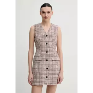 Theory rochie culoarea roz, mini, mulată, P0104609 imagine