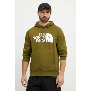 The North Face bluza Easy barbati, culoarea verde, cu glugă, cu imprimeu, NF0A89FFPIB1 imagine