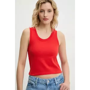 American Vintage top din bumbac culoarea rosu, FAZ01AE25 imagine