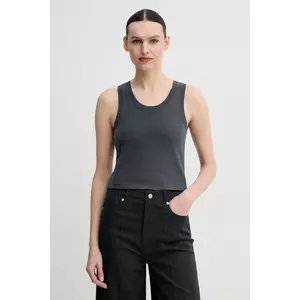 American Vintage top din bumbac culoarea gri, FAZ01AE25 imagine