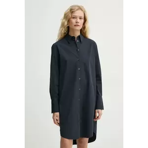 Marc O'Polo rochie din bumbac culoarea bleumarin, mini, dreaptă, 502101221047 imagine