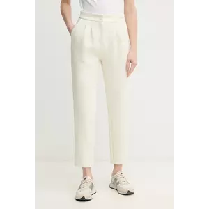 MACKAGE pantaloni femei, culoarea bej, fason tigareta, high waist, MARIANA imagine