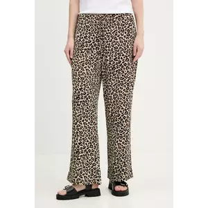 Abercrombie & Fitch pantaloni femei, culoarea bej, drept, high waist, KI156-4873 imagine