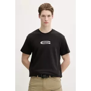 G-Star tricou din bumbac bărbați, culoarea negru, cu imprimeu, D25967-C812 imagine
