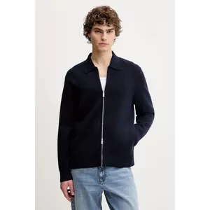 Theory cardigan din lana barbati, culoarea albastru marin, N1181701 imagine