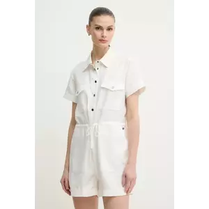 Pepe Jeans salopeta EDMEE culoarea bej, cu guler, PL230511 imagine