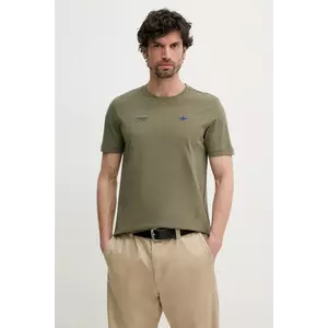 Aeronautica Militare tricou din bumbac barbati, culoarea verde, cu imprimeu, TS2429J634 imagine