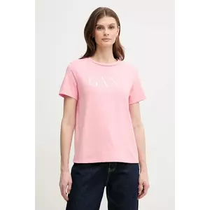 Gant tricou din bumbac femei, culoarea roz, 4200502 imagine