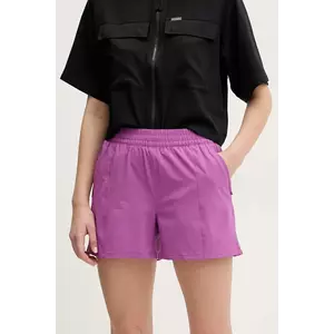 Columbia pantaloni scurți outdoor Endless Strand culoarea violet, neted, high waist, 2119234 imagine