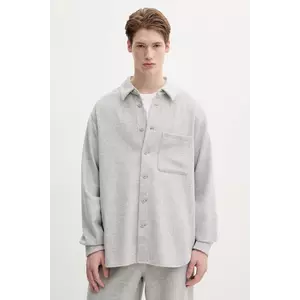 American Vintage camasa barbati, culoarea gri, cu guler clasic, relaxed, MDOD06ACE25 imagine