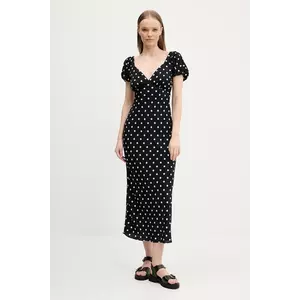 Abercrombie & Fitch rochie culoarea bleumarin, midi, evazată, KI159-5580 imagine