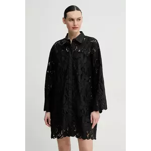 ISABELLE BLANCHE rochie din bumbac culoarea negru, mini, evazată, IS25SS-A170-T020 imagine