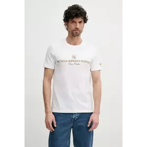 Aeronautica Militare tricou din bumbac barbati, culoarea bej, cu imprimeu, TS2410J592 imagine