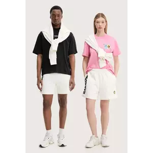 Barrow pantaloni scurti din bumbac culoarea alb, cu imprimeu, S5BWUABE089 imagine