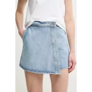 Pepe Jeans fustă și pantaloni denim REGULAR SKORT HW femei, neted, high waist, PL801187NC9 imagine