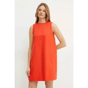 Weekend Max Mara rochie din amestec de in culoarea rosu, mini, evazată, 2515221102600 imagine